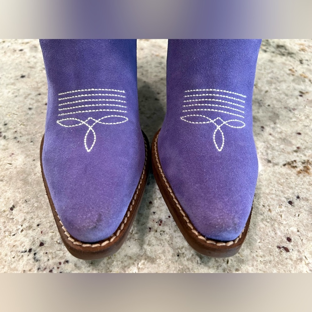 (NEW) Dingo Purple Heeled Western Cowboy Boots - Picture 8 of 14